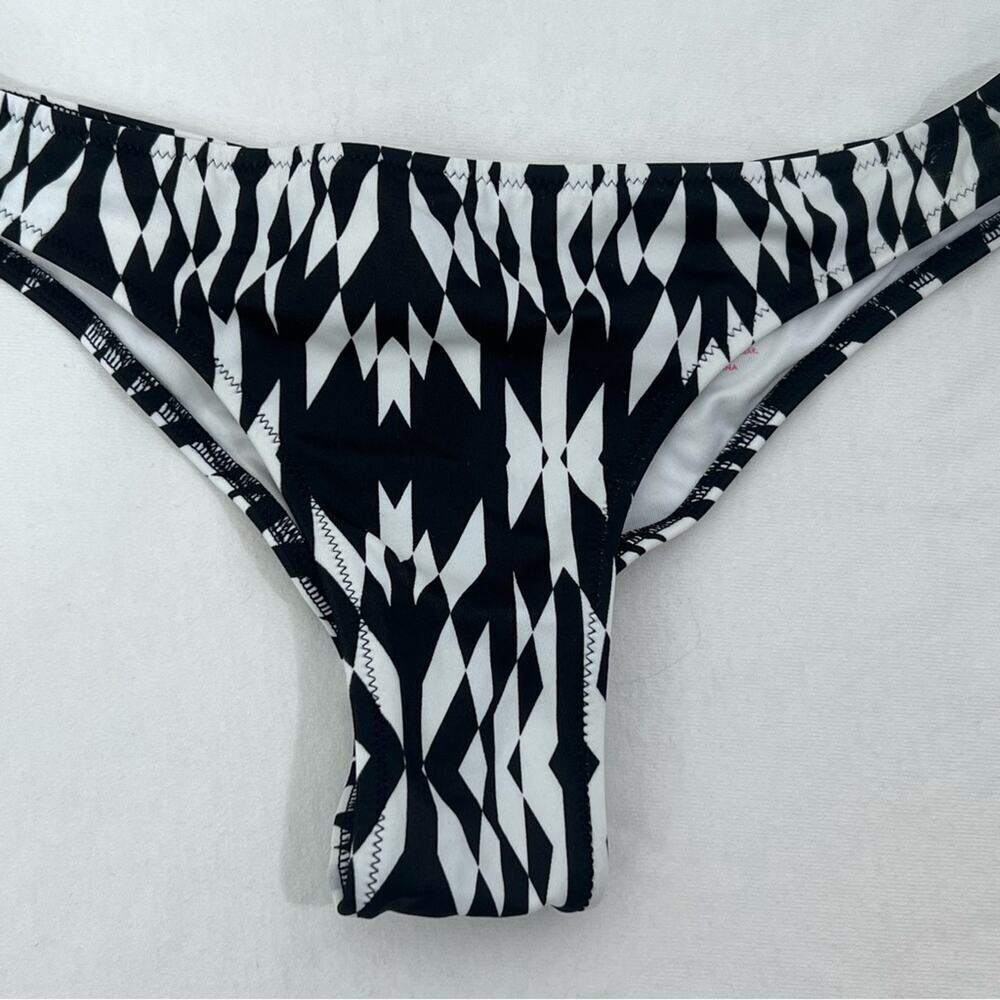 Victoria’s Secret The Classic Itsy Bikini Bottom Geometric Print Ruched Sz S - Picture 2 of 8